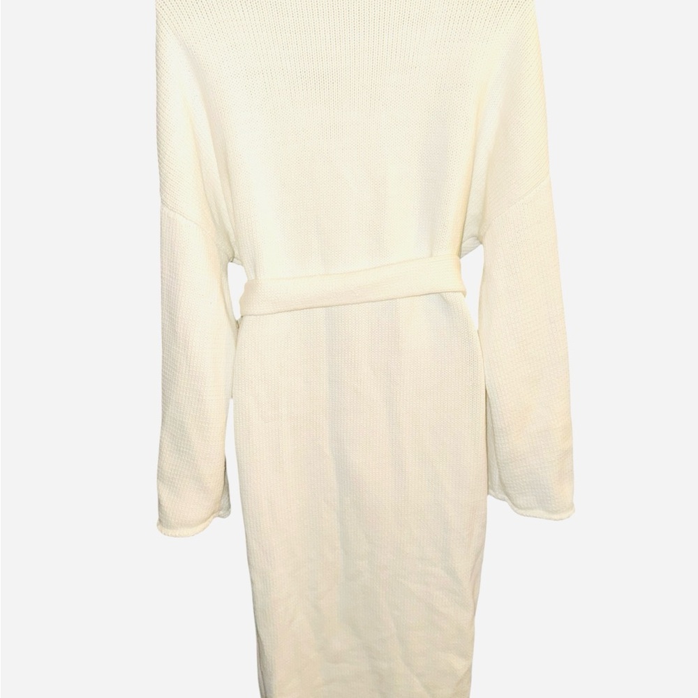 Staud Cozy Sweater Sash Chalet Dress  Knit  Soft Woven Dress with Belt NWOT - Picture 9 of 15